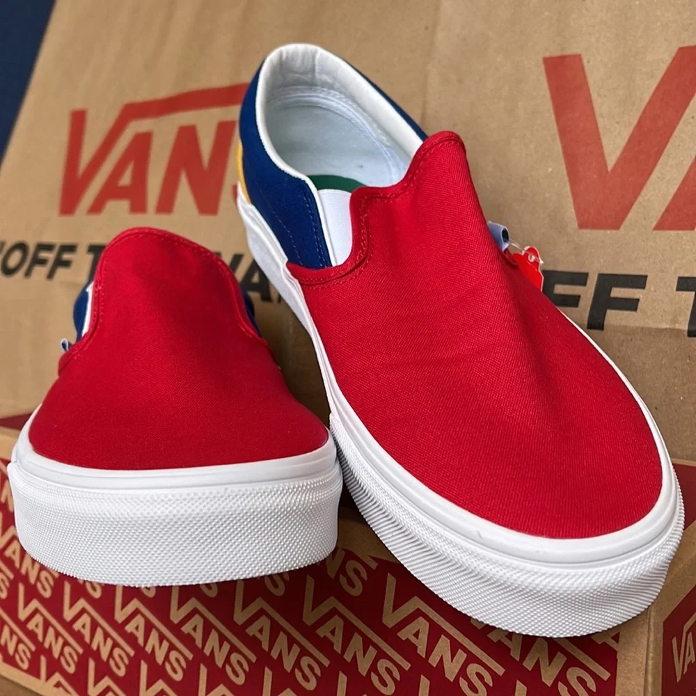 Vans Classic Slip On Vans Yacht Club Red /Blue sneakers men’s - Picture 8 of 16